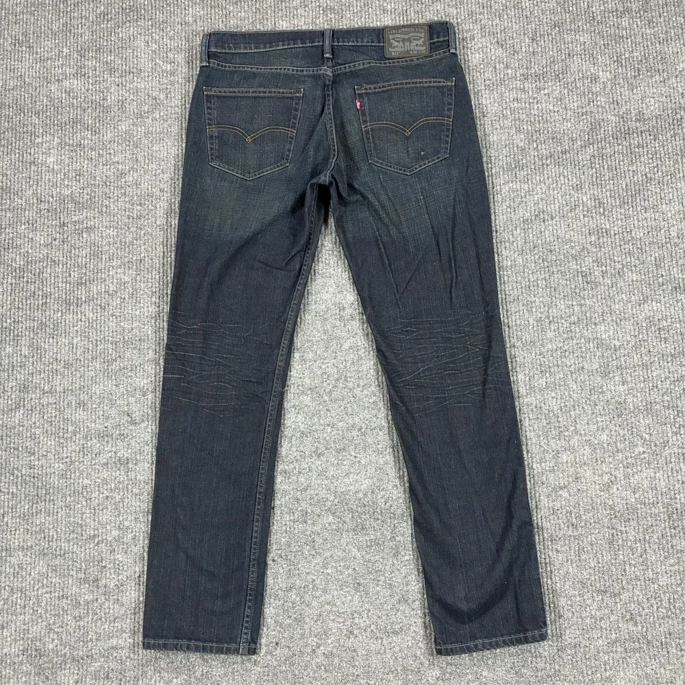 Levi's 511 Mens Straight Jeans Size 34x32 Blue Denim Stretch Low Rise Casual